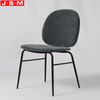 Gray Restaurant Metal Upholstered Modern Home Furniture Dining Chair With Cushion Seat