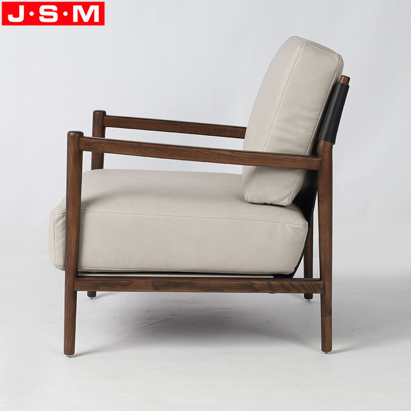 High Quality Wooden Base Single Seater Cushion Seat Armchairs For Living Room