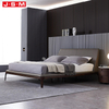 Modern Luxury Solid Wood Single Hotel Bed Bedroom Furniture King Size Bed