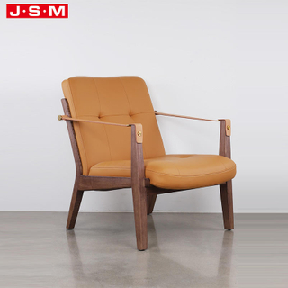 Home Furniture Wood Leg Upholstered Seat Single High Back Armchair