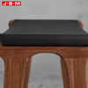New House Nordic Dining Luxury Wood Classical Fabric Pu Leather Bar Chair