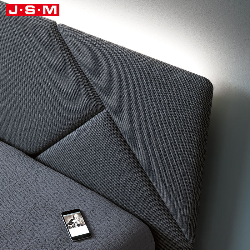 Classic Bed Room Furnitures Foam And Fabric Headboard Single Bed