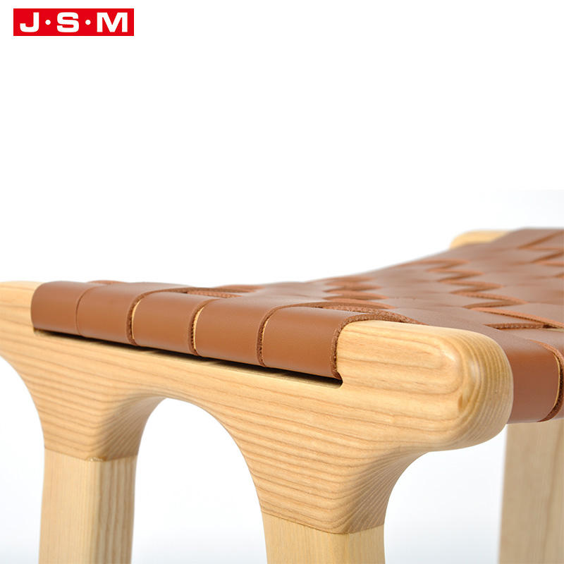 New House Nordic Dining Luxury Wood Classical Fabric Pu Leather Bar Chair