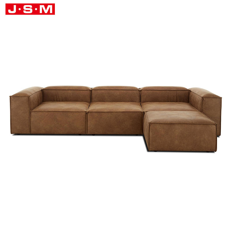 China Supply Green Modern Furniture Restaurant Wooden Sofa Living Room Leather Sofa