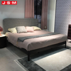 Nordic Indoor Cushion Headboard Ash Timber Bed Frame Wooden Double Bed