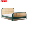 Modern Adult Loft Upholstery Plastic Headboard Wooden Frame Bed