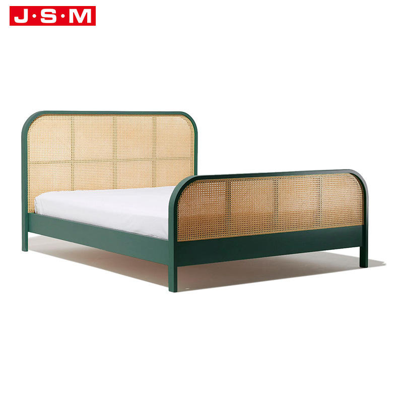 Modern Adult Loft Upholstery Plastic Headboard Wooden Frame Bed