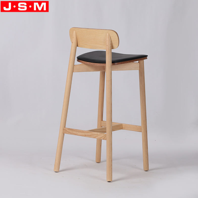 Modern Wooden Design Elegant Bar Stool Armless High Bar Stool Chair