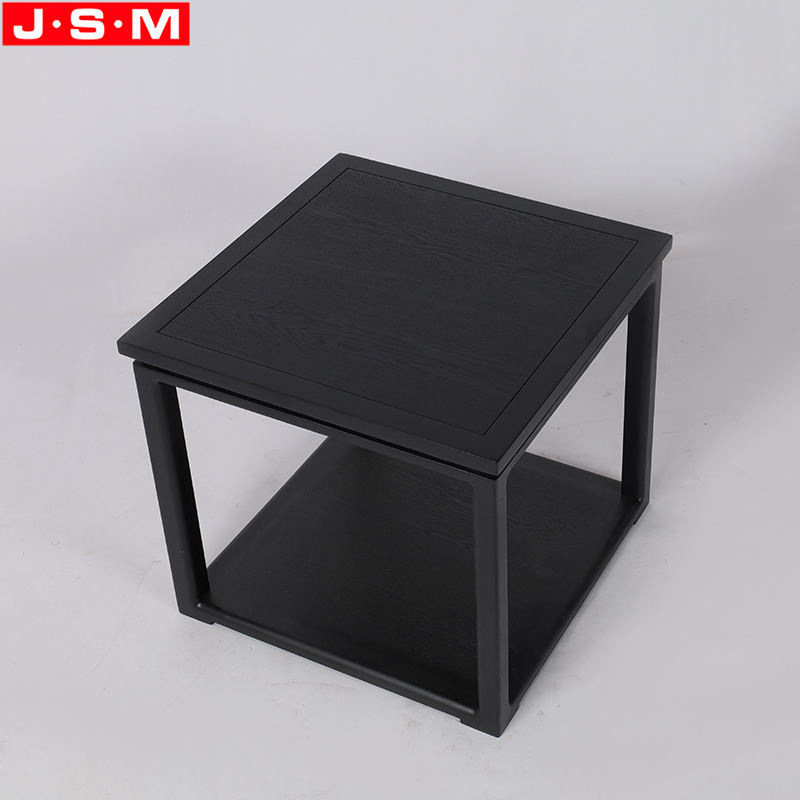 Simple Nordic Square Living Room Wood Black Small Side End Coffee Table