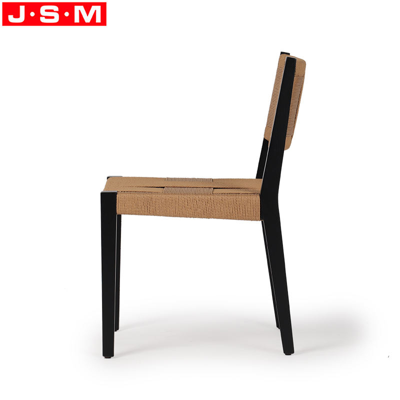 Paper String Woven Dining Chairs Home Hotel Furniture Restaurant Solid Wood Frame Dining Chairs Wooden Chairs