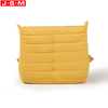 Living Room Yellow Floor Seating Sofa Chair Fabric Pleated Upholstery Comfortable Lazy Lounge Couch Sofa