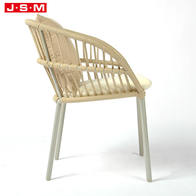 Modern Comfortable Rope Decoration Metal Frame Dining Room Dining Chair
