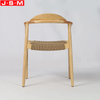 Cotton Rope Seat Dining Chair Home Furniture Restaurant Wooden Timber Frame Dining Chair