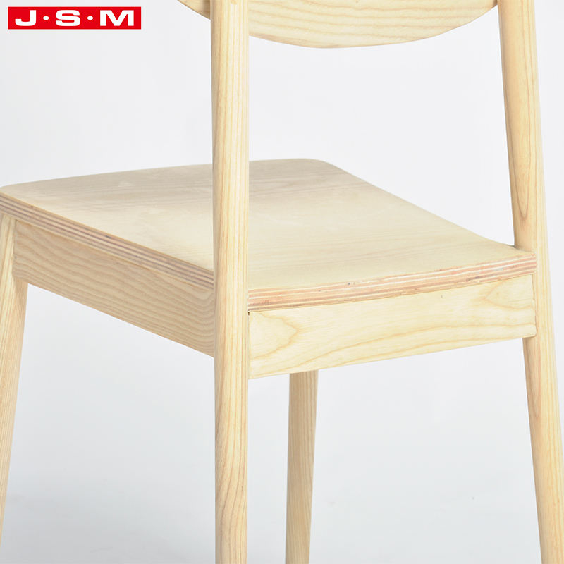 Simple Italian Cream Coloured Ash Wood Design Wood Teak Outdoor Farmhouse Kitchen Dining Chairs