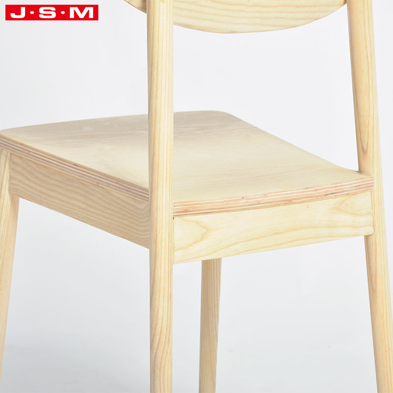 Simple Italian Cream Coloured Ash Wood Design Wood Teak Outdoor Farmhouse Kitchen Dining Chairs