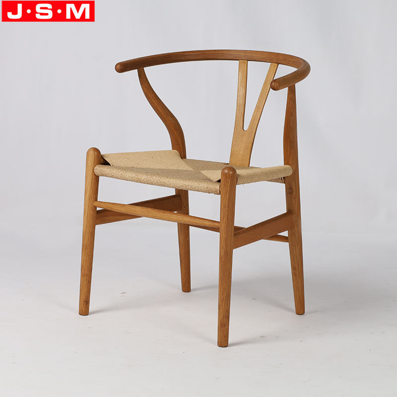Restaurant Furniture Paper Rope Seat Wood Vintage Timber Frame Classic Dining Chair
