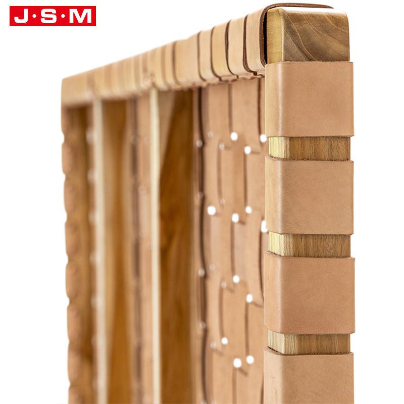 Classic Ash Timber Frame Woven Belt Double Headboard For Bedroom