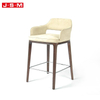 Hot Sale Modern Velvet Wooden Restaurant Furniture Wooden Retro Bar Chair