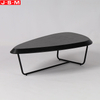 Modern Cocktail Living Room Metal Base Desktop Ash Timber Table Top Tea Table