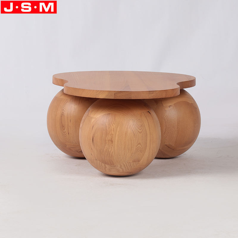 Durable Solid Wood Tea Table Living Room Modern Simple Irregular Tea Table