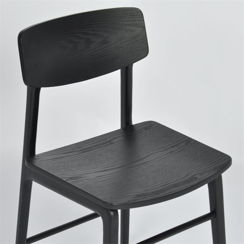 Nordic Wooden Black Outdoor Restaurant Dinning Room Dining Chairs