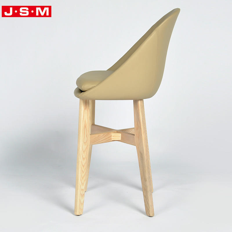 Good Quality Unique Brown Furniture Kitchen Counter Kitchen Coffee Wood Chair Bar Stool