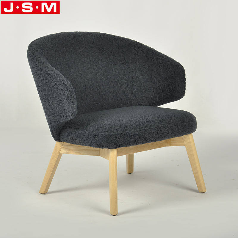 Nordic Office Building Upholstered Modern Fabric Single Sofa Foam And fabric Chair