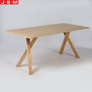 Europe Style Dine Kitchen Tables Rectangle Shaped Wooden Legs Dining Table