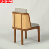 High Performance Ash Timber Frame Comfortable Seat Cushion Brown Dining Chair Without Armrests