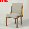 High Performance Ash Timber Frame Comfortable Seat Cushion Brown Dining Chair Without Armrests