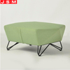 Modern Irregular Shape Ottoman Stool Upholstered Metal Frame Ottoman Stool