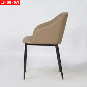Cushion Seat Chairs Restaurant Cushion Back Nordic Dining Chair With Metal Leg