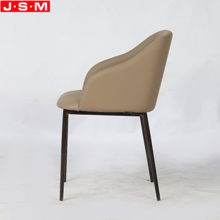 Cushion Seat Chairs Restaurant Cushion Back Nordic Dining Chair With Metal Leg