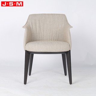 Italian Style Light Luxury Ash Timber Frame Dining Chair Simple High-Backrest Design Wood Dining Chair