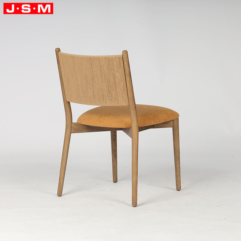 Wooden Chairs Stackable Restaurant Chairs Sillas Comedor Paper Rope Back Oak Nordic Solid Wood Dining Chair