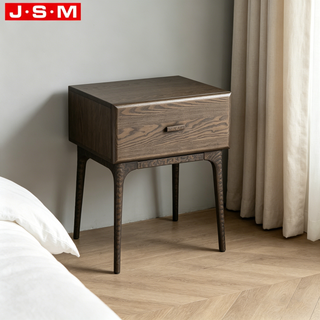 Contemporary Easy Clean High Metal Leg Storage Bedside Table Wood Nightstand with Drawer for Bedroom Hotel Apartment Use