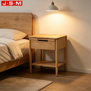 Modern Night Stand Bed Side Table Wooden Timber Frame Bedroom Nightstands Bedside Table with 1 Drawer