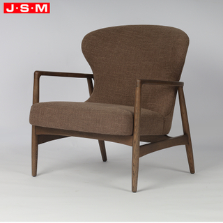 Single Accent Chair for Living Room Dining and Hotel Wooden Legs Upholstered Armchair Leisure Chair for Relaxing