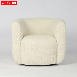 Nordic Modern Rustic Cafe Furniture Cushion Seat Arm Chairs Living Room Accent Chair with Swivel Base for Home Office Bedroom