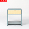 Wholesale Hot Sale Wooden Modern Metal Base Bedside Table Plywood with Veneer