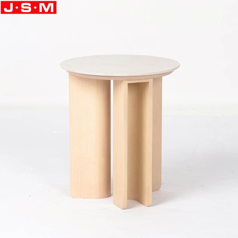 Modern Homemade Living Room Center Black Wooden Ceramic Top Ash Timber Base
