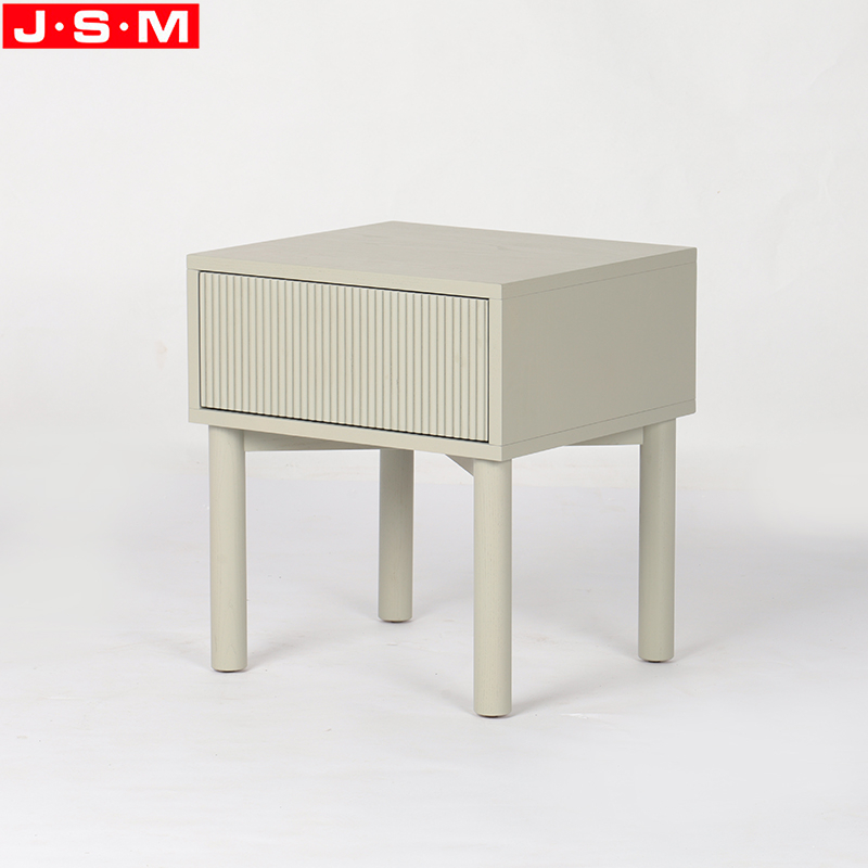Wholesale Hot Sale Wooden Modern Metal Base Bedside Plywood with Ash Veneer Carcase