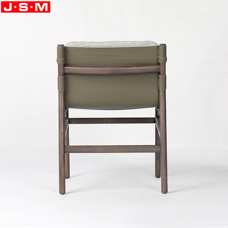 Modern Leather Dining Room Restaurant Furniture Hotel Ash Timber Frame