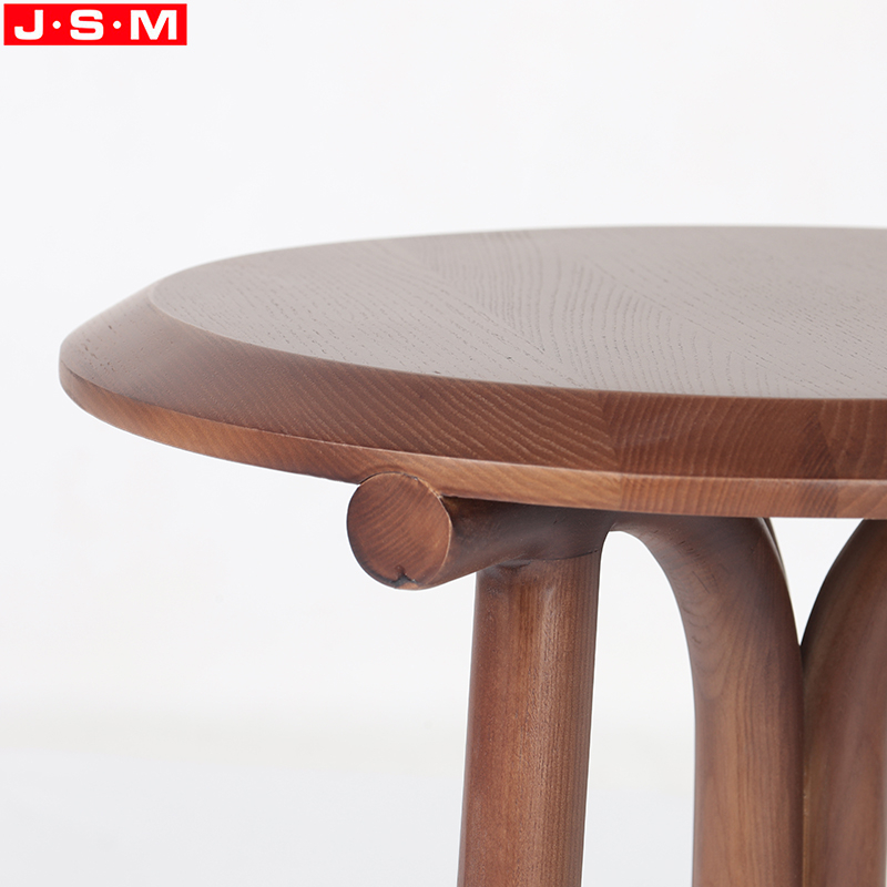 Ash Timber Coffee Decorative Round Corner Wooden Tea Side Table For Living Room Bedroom