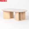 Luxury Outdoor Living Room Square Glass Tea Coffee Ash Timber Base