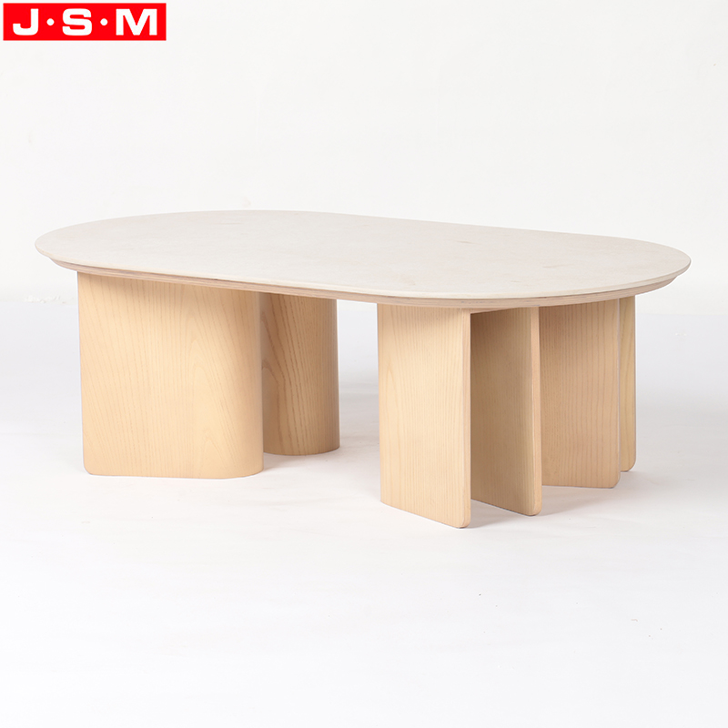 Luxury Outdoor Living Room Square Glass Tea Coffee Ash Timber Base