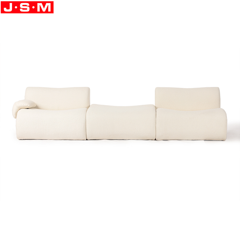 Good Quality Ash Timber Base White Color Ottoman Sofa Household Living Room Sofa
