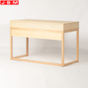 Simple Style Table Wooden Ash Timber Frame Desk For Student Computer Study