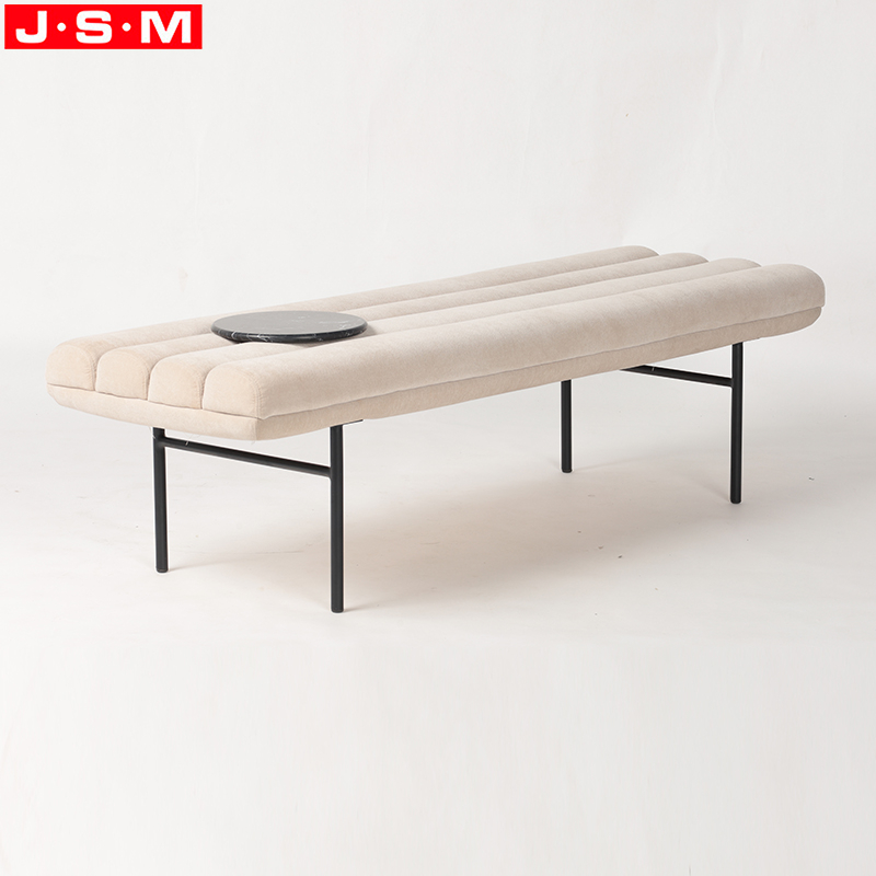 Good Quality Customized Colors Metal Base Cushion Seat Bench For Living Room