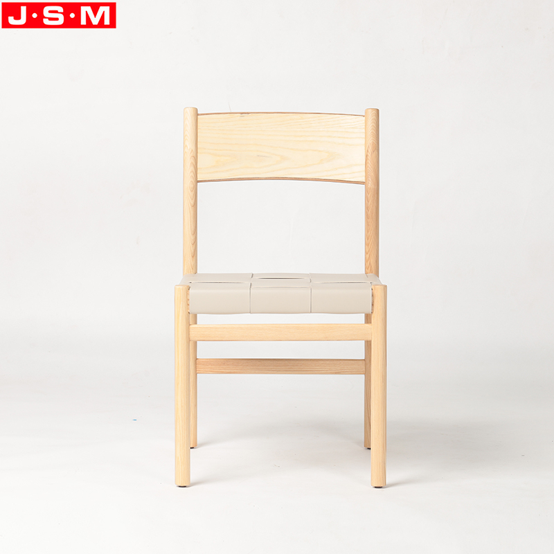 Hot Selling Leather Seat Dining Chair Ash Timber Base Dining Chair For Dining Room
